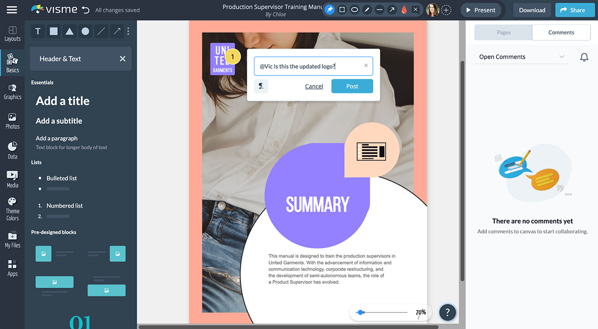 outil de création de contenu - collaboration