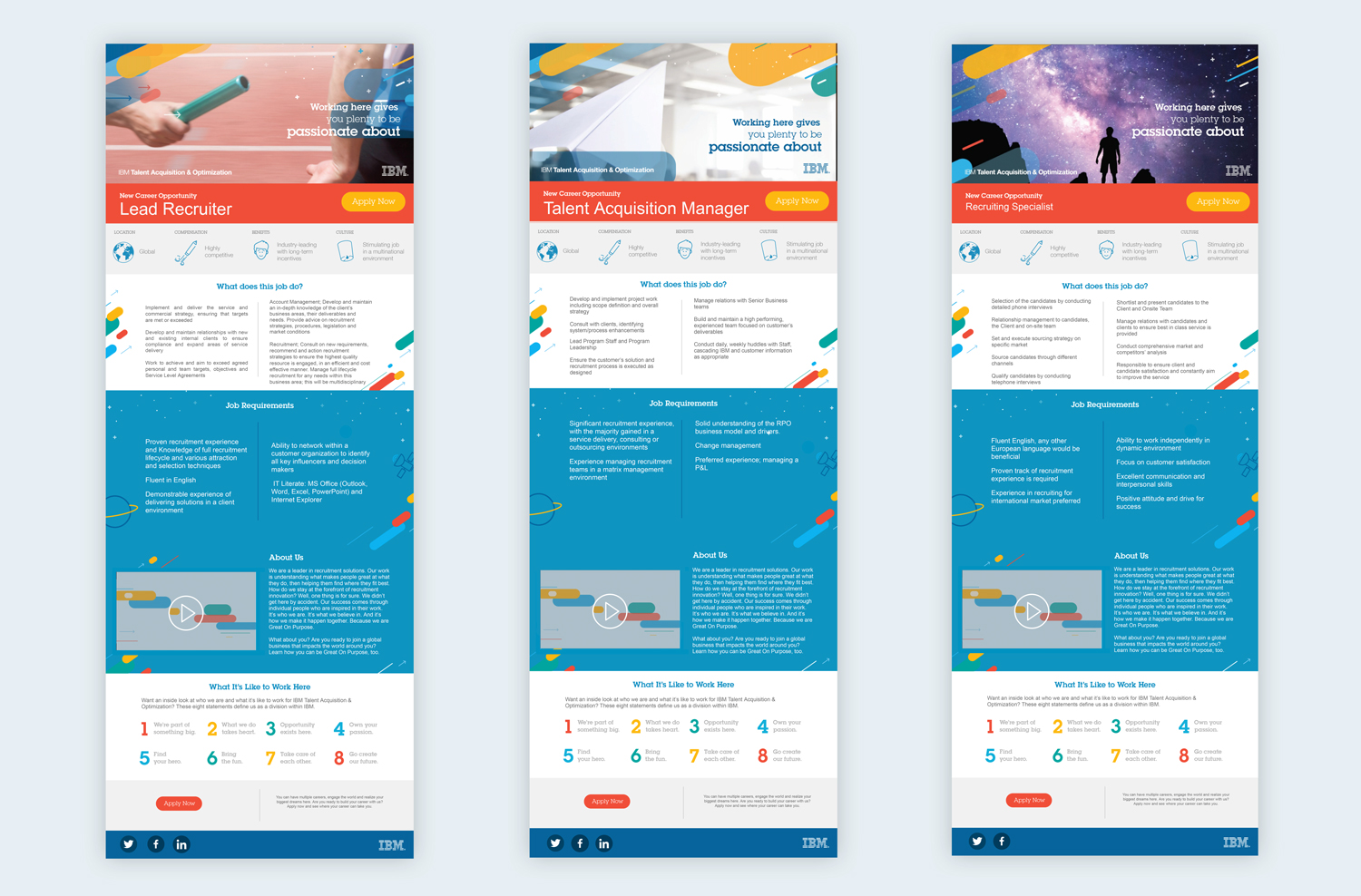 étude de cas IBM stratégies de recrutement infographie processus de conception évolutif