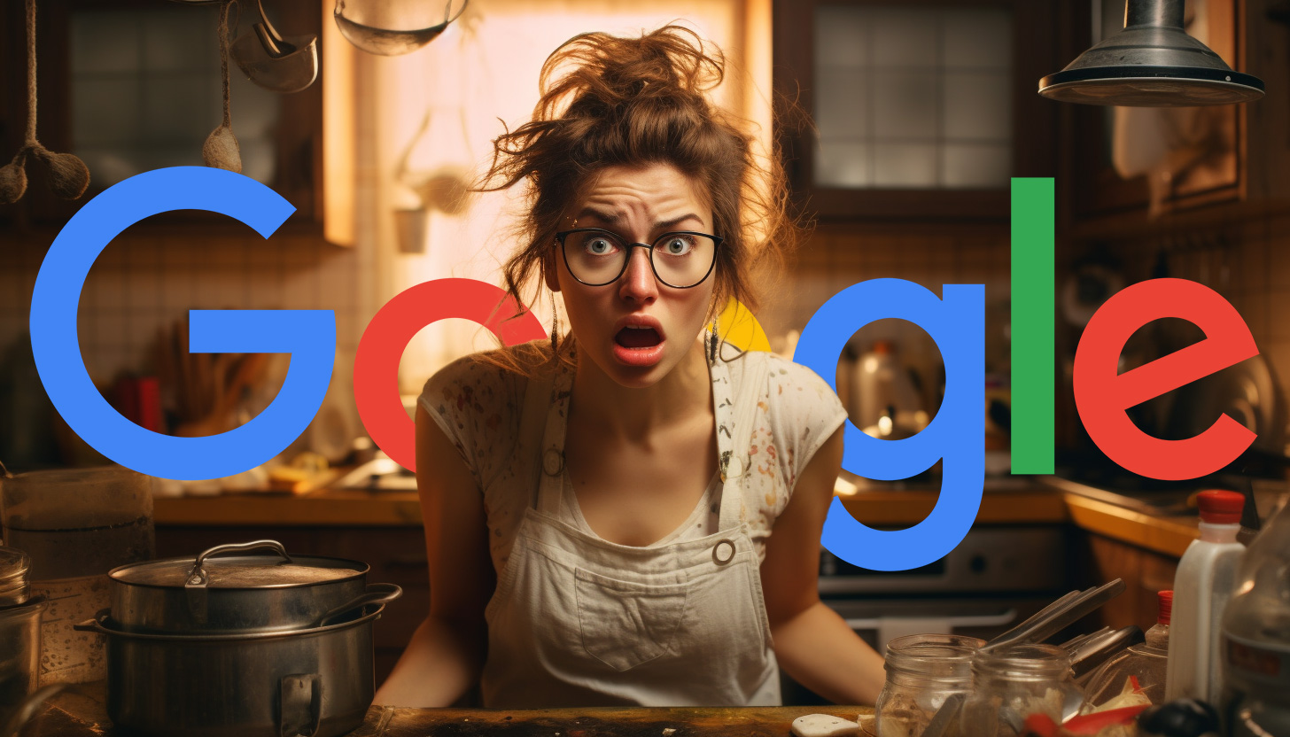Femme Frustrée Cuisine Cuisine Logo Google