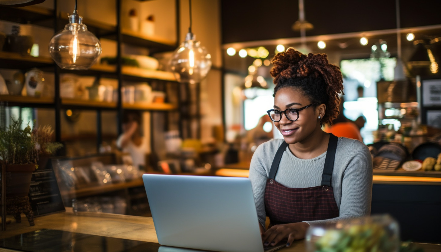 Femme propriétaire d'entreprise en magasin
