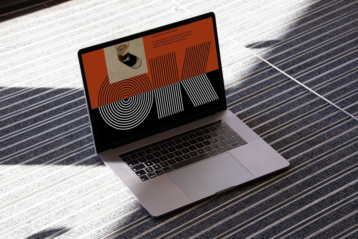 Photo montrant les lettres « O » et « K » en police multiligne sur le site Oddy Knocky