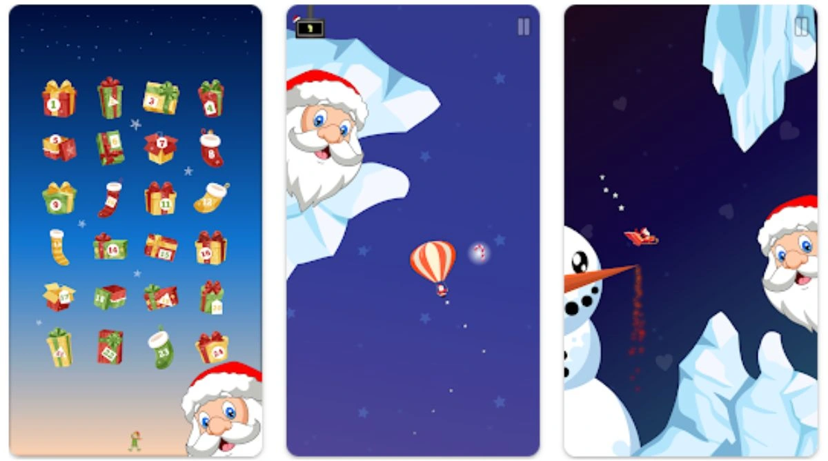 Application de calendrier de Noël