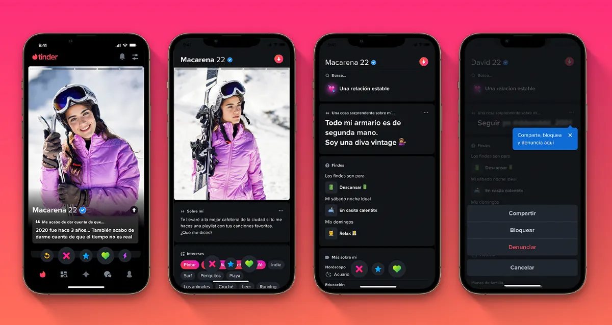 Mode sombre de Tinder