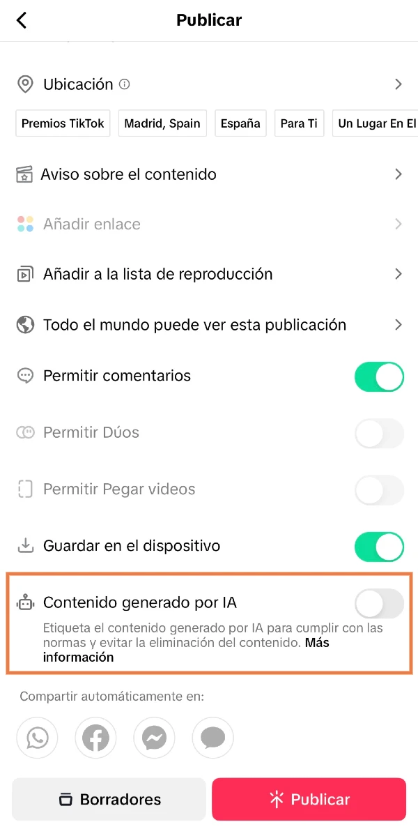 Contenu Tiktok IA