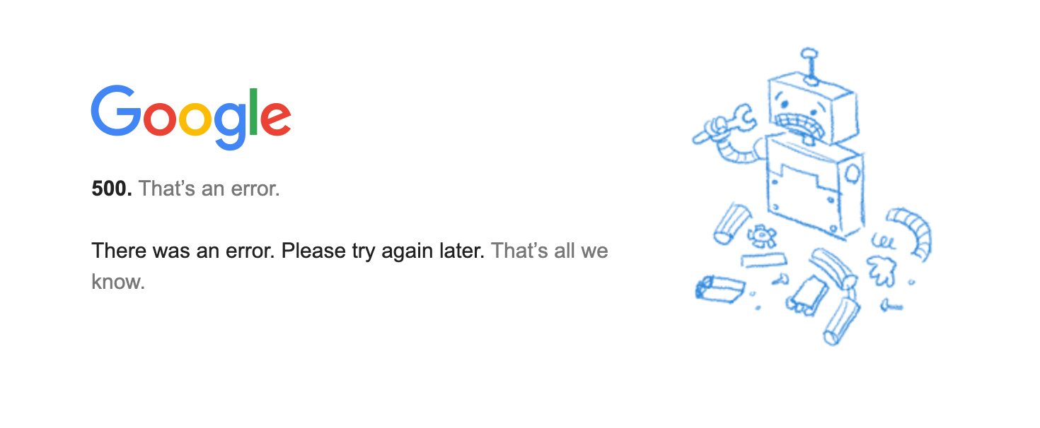 Erreur Gsc 500 en panne