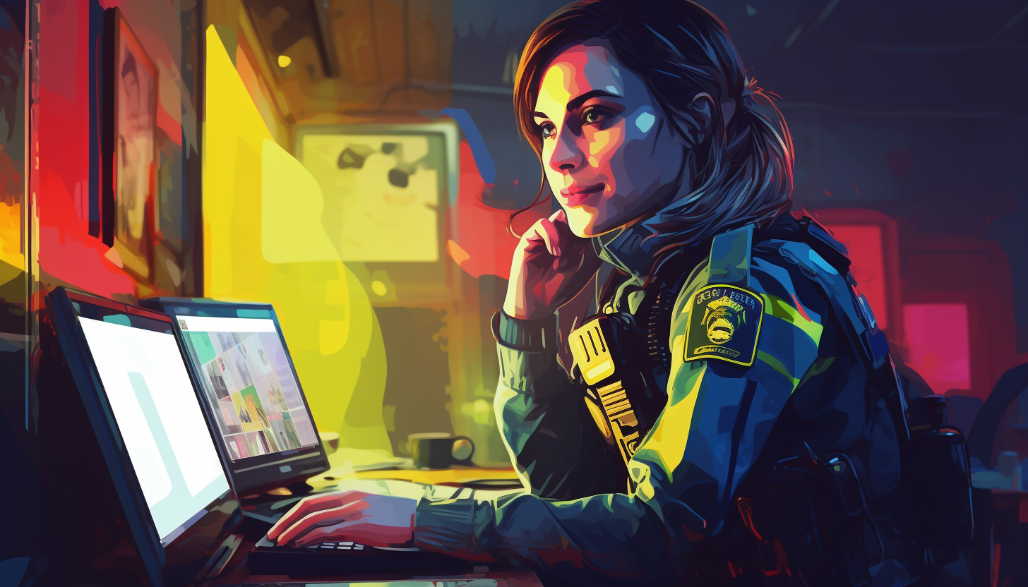 Femme policière de Google