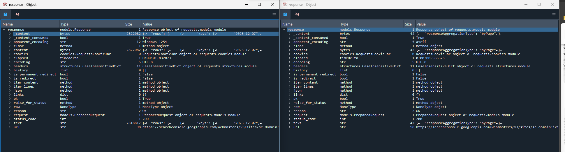 L'API de la console de recherche Google est retardée