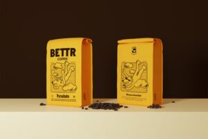 La marque de café Bettr utilise le charme pour exprimer ses références durables