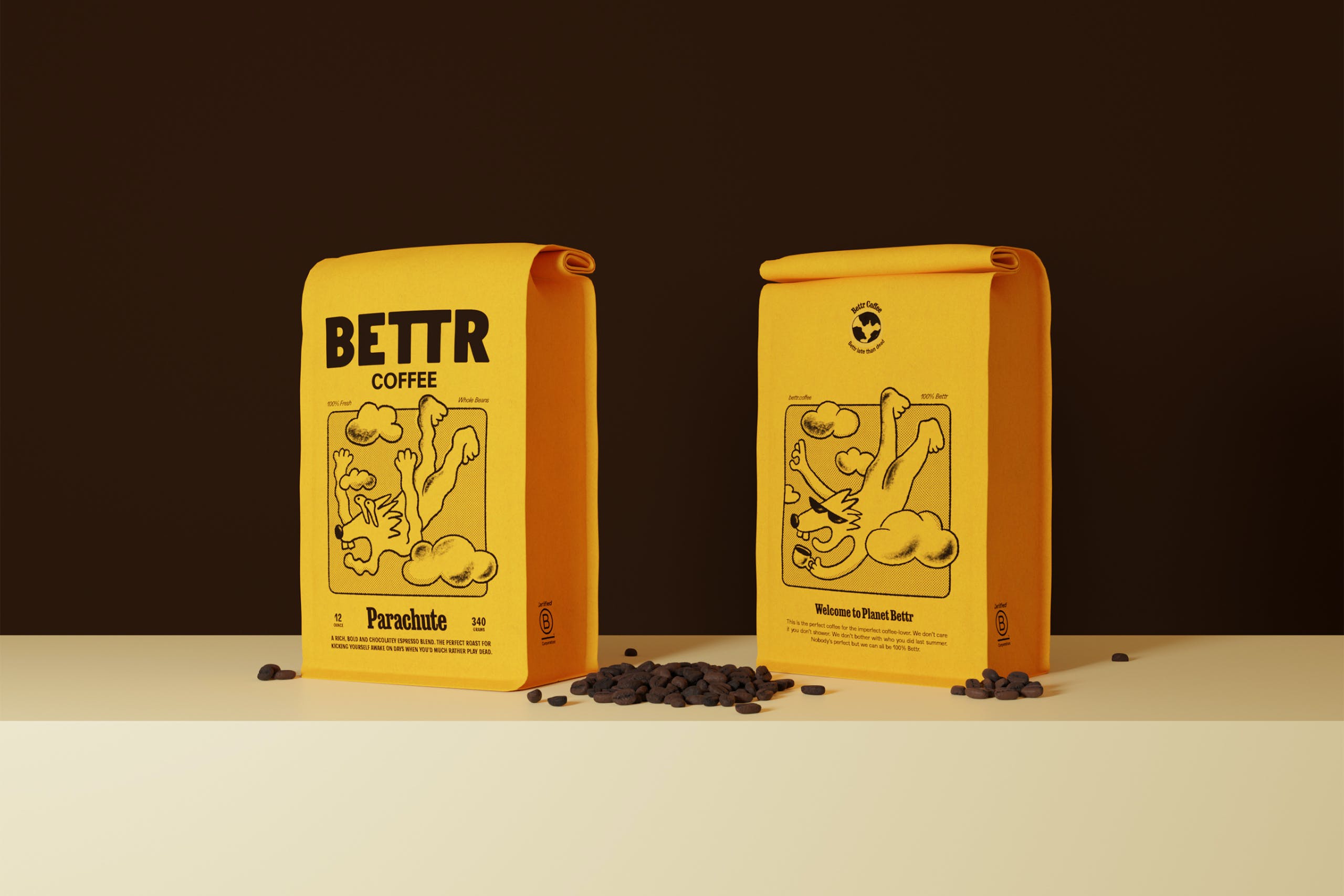 La marque de café Bettr utilise le charme pour exprimer ses références durables
