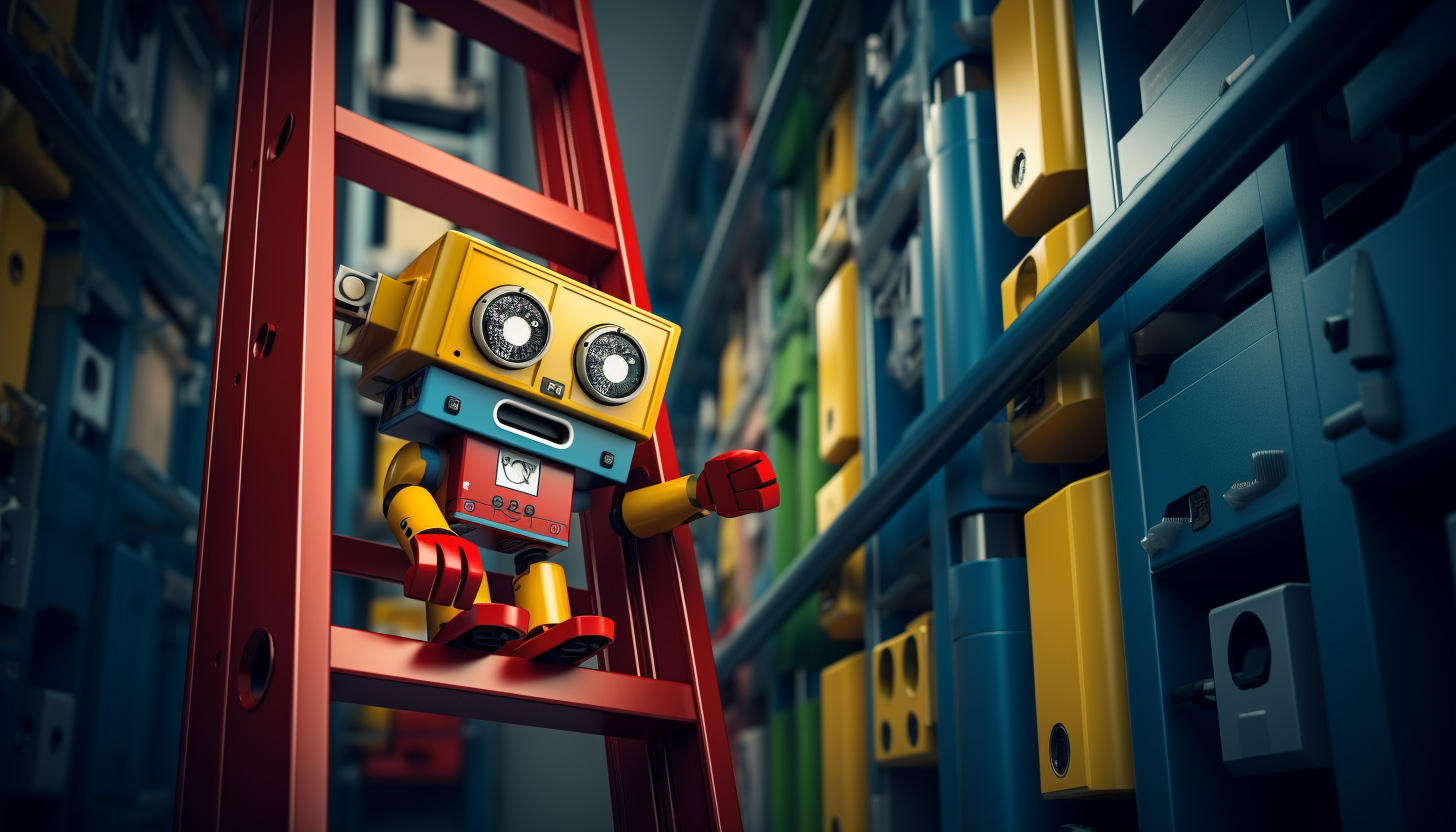 Google Robot Climbing Ladder