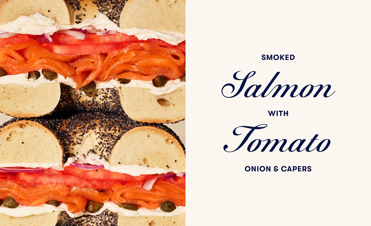 Graphique montrant la nouvelle identité H&H Bagels par High Tide