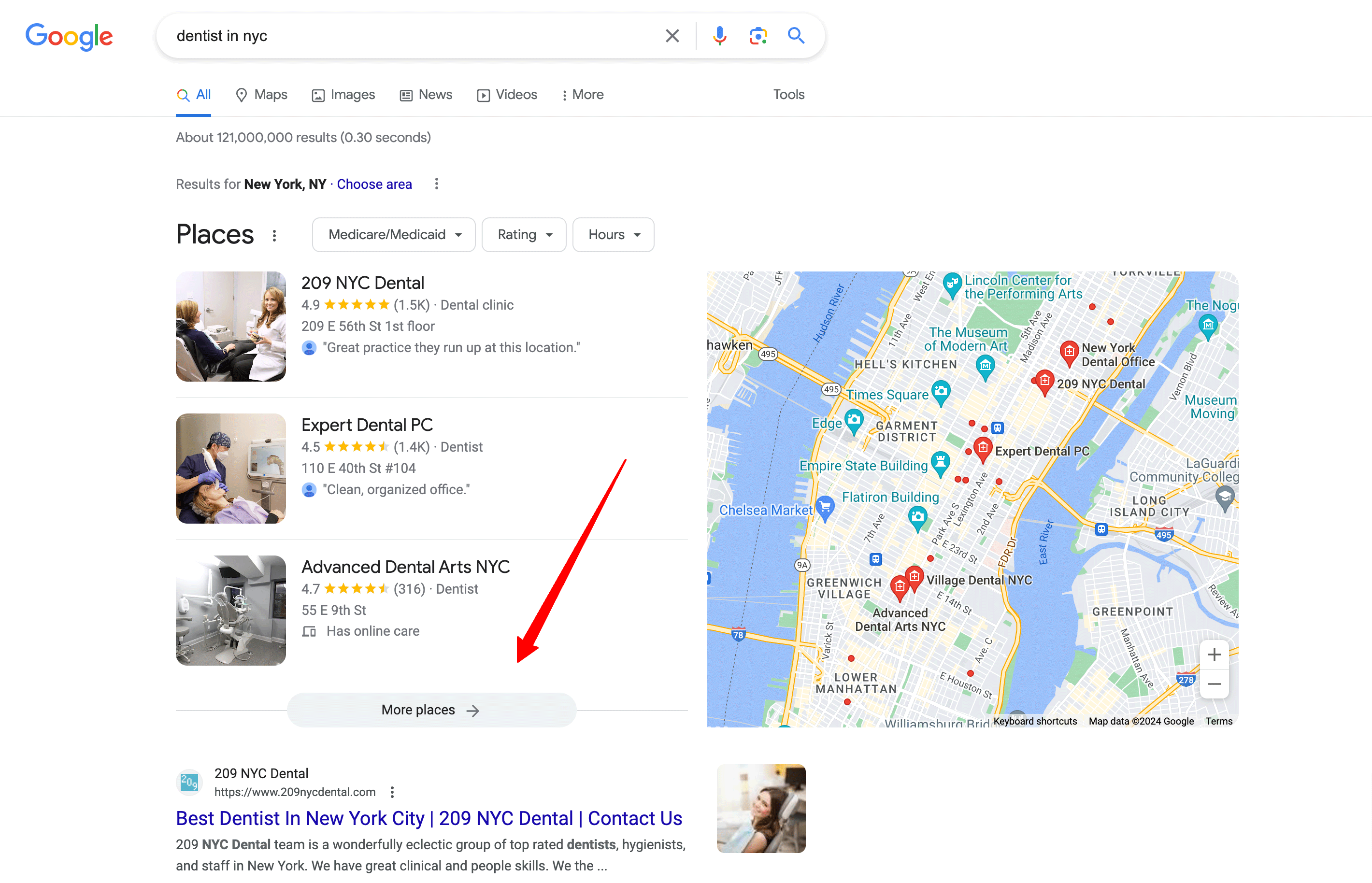 Google Local Pack Plus Bouton Retour