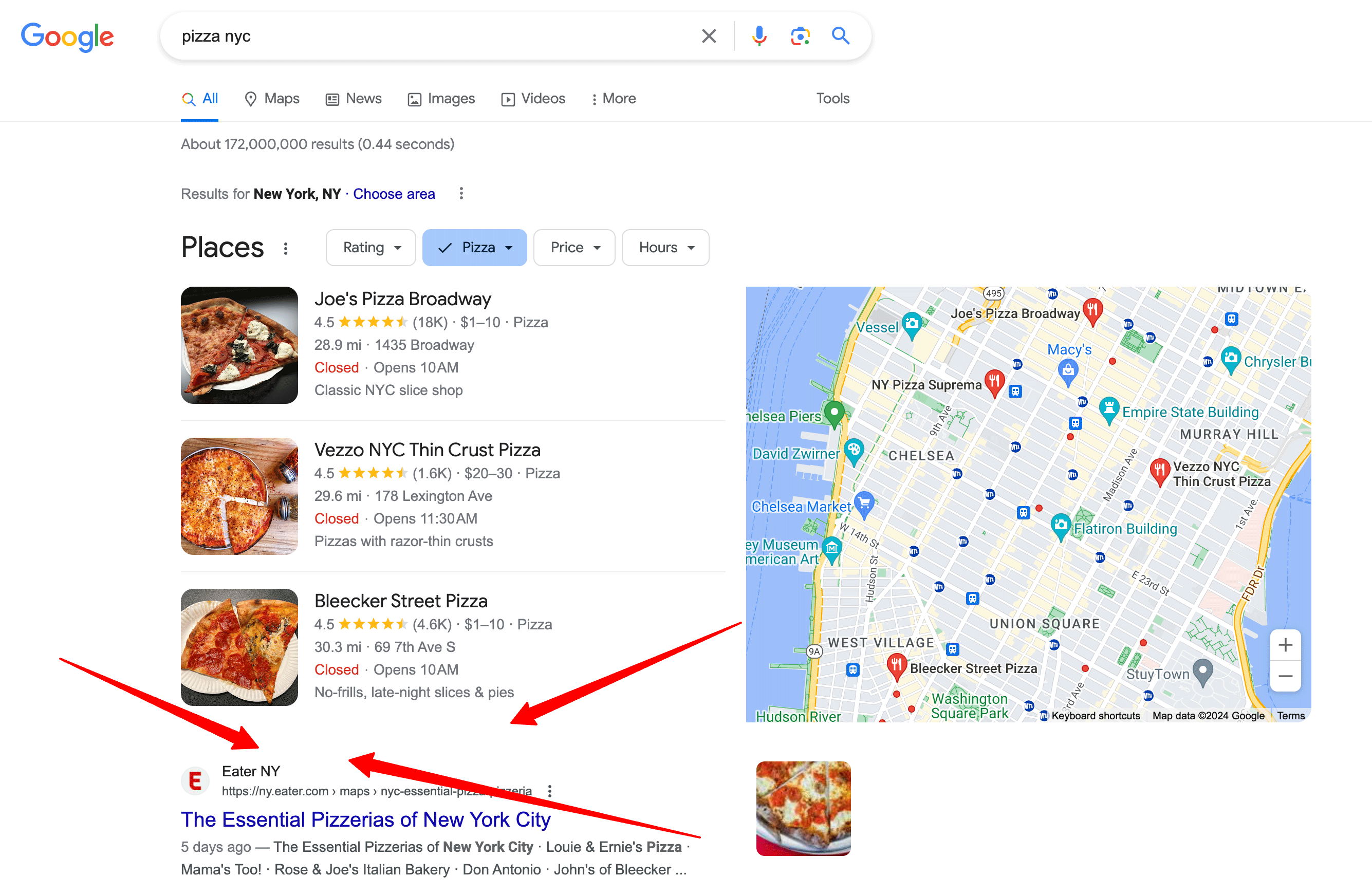 Google Local Pack place le bouton Plus disparu
