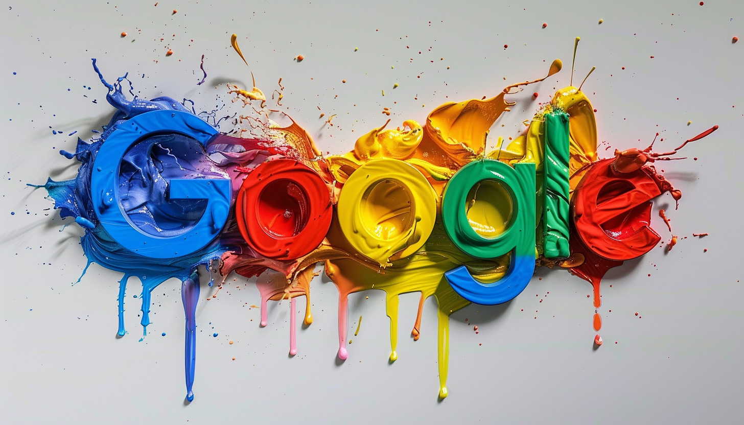 Colorful Dripping Paint Google Logo