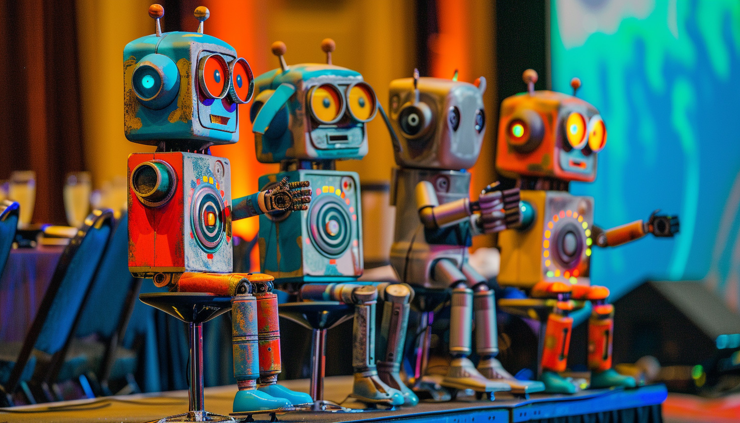 Google Robots On Panel Speaking