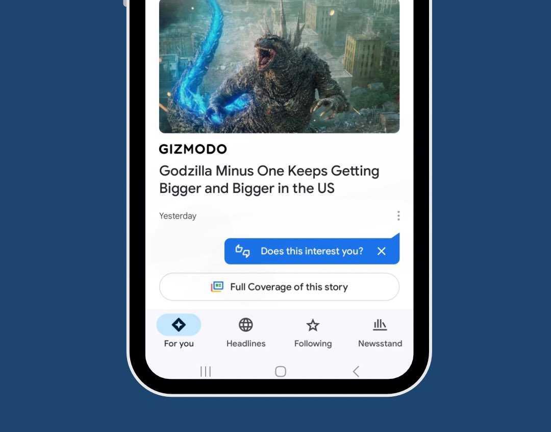 Google Actualités Cela vous intéresse-t-il