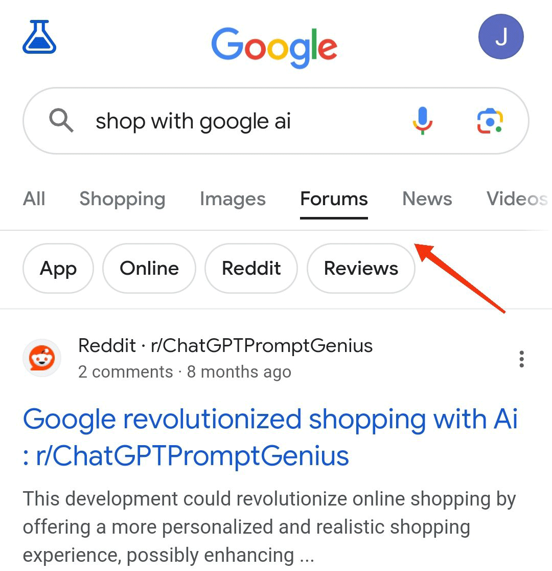 Google remplace les perspectives par le filtre des forums