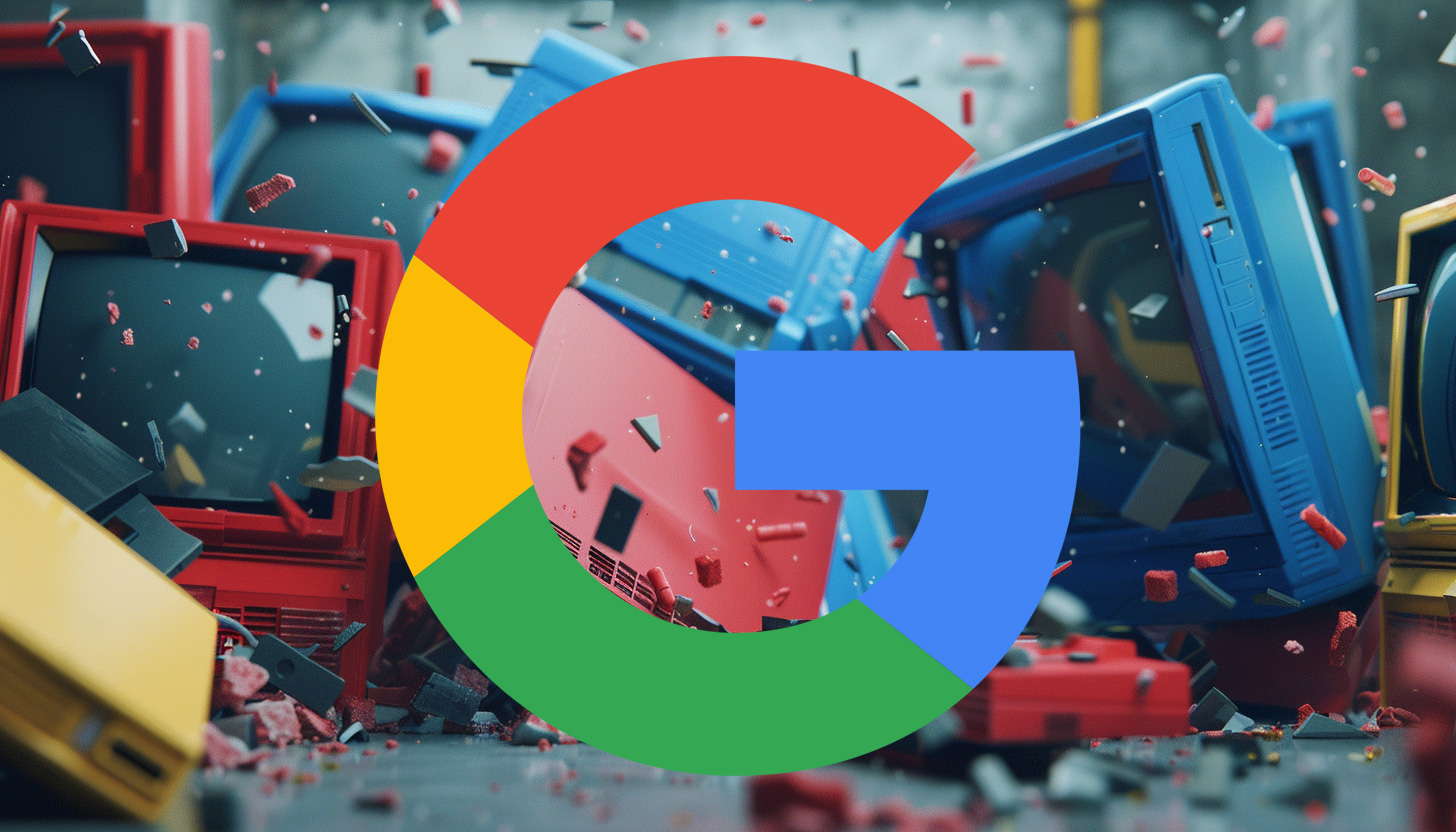 Google Computers Smashed
