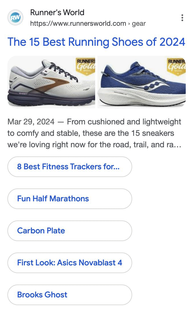 Boutons de liens annexes arrondis