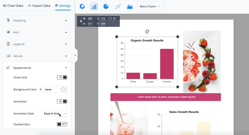 ebook interactif - comment créer des graphiques animés et interactifs dans Visme