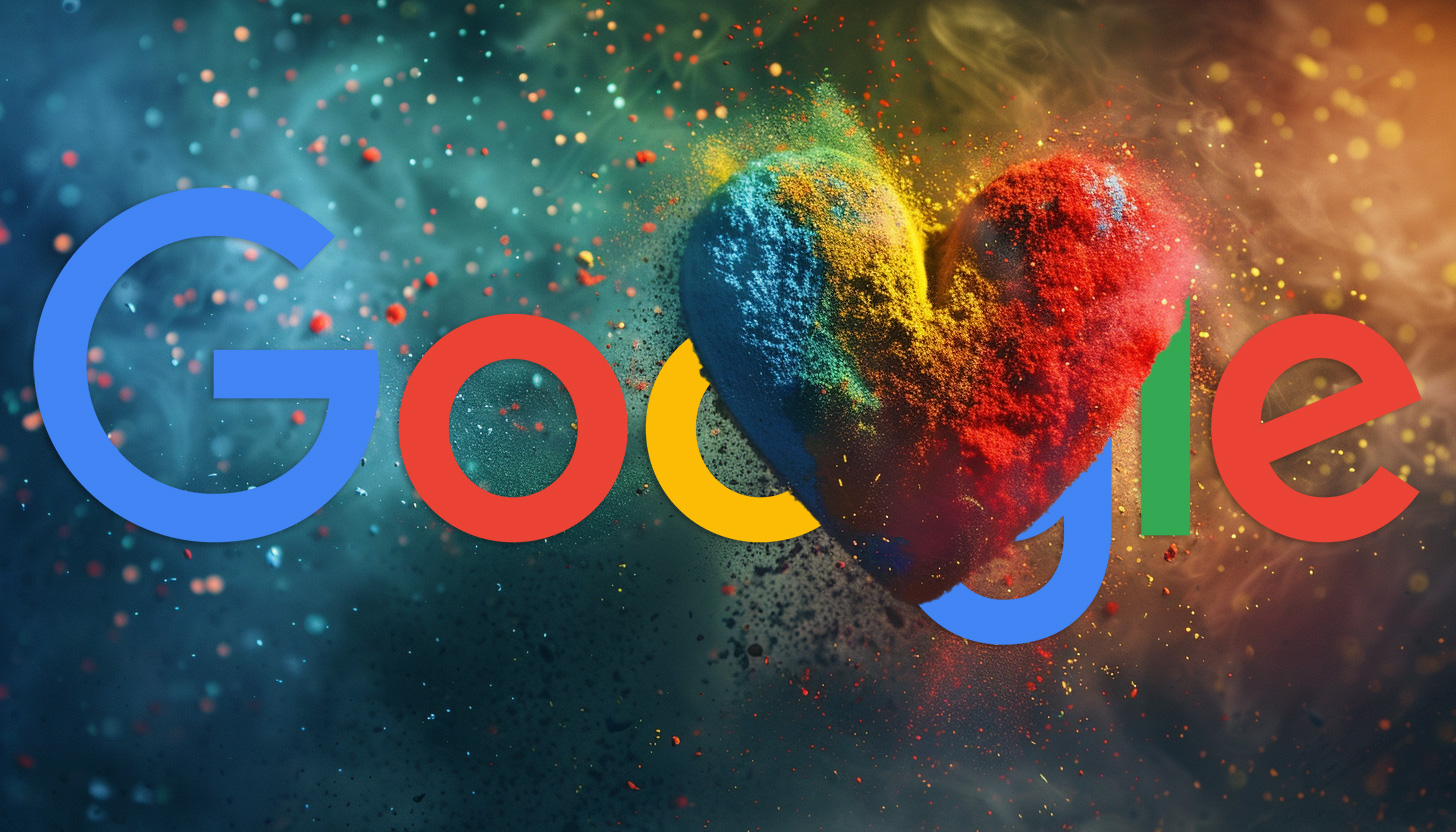 Google Heart Header