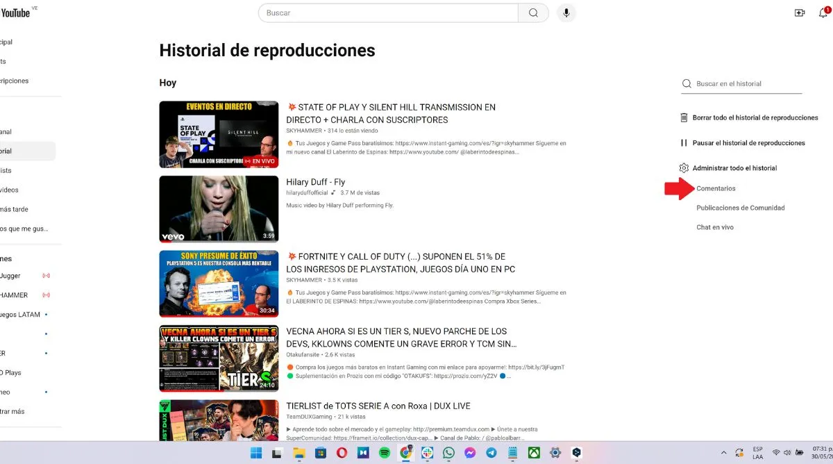 Commentaires YouTube