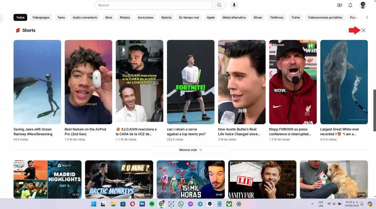 Courtes vidéos YouTube