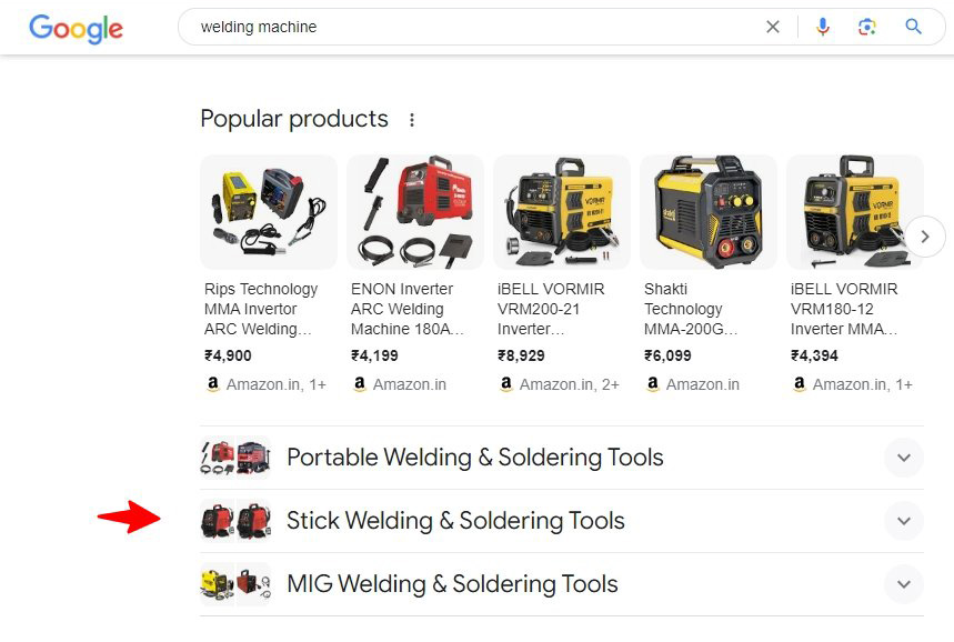 Extension de recherche de produits populaires Google