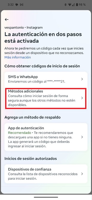 Sécurité du compte
