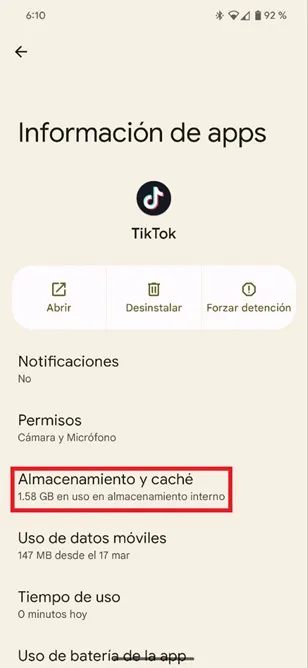 Cache TikTok