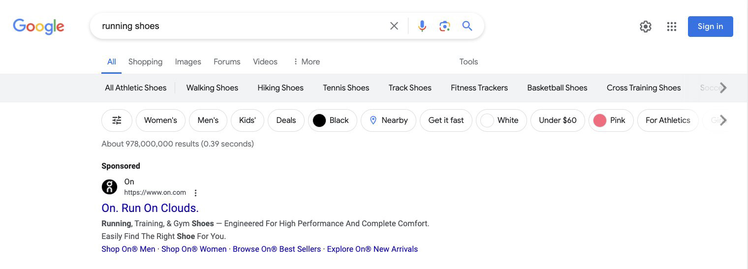 Filtre de la barre supérieure des offres Google Shop 11