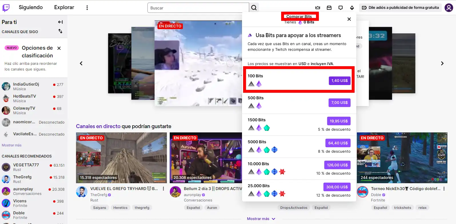 photo du panneau de bits