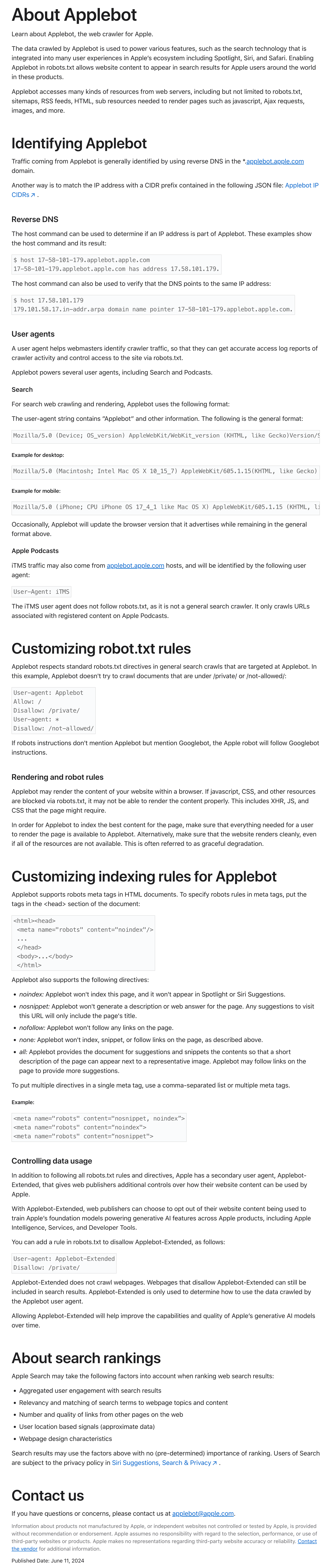 À propos d'Applebot Nouveau
