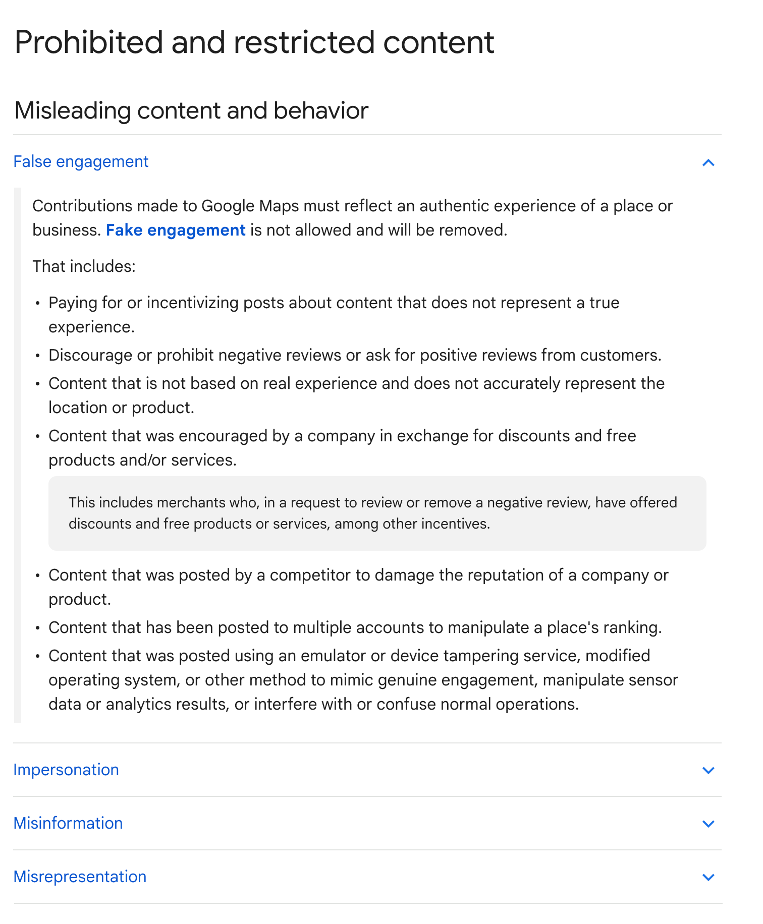 Google Maps Faux Engagement Ancien