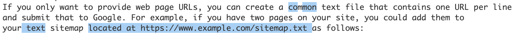 Modification du document du plan du site Google Text