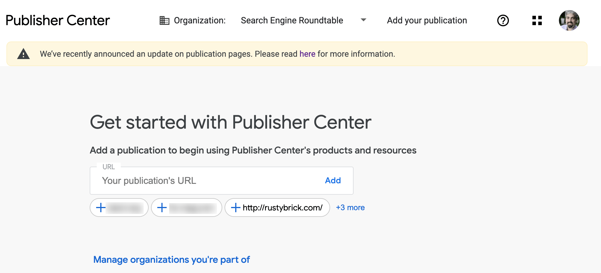 Centre des éditeurs Google maintenant