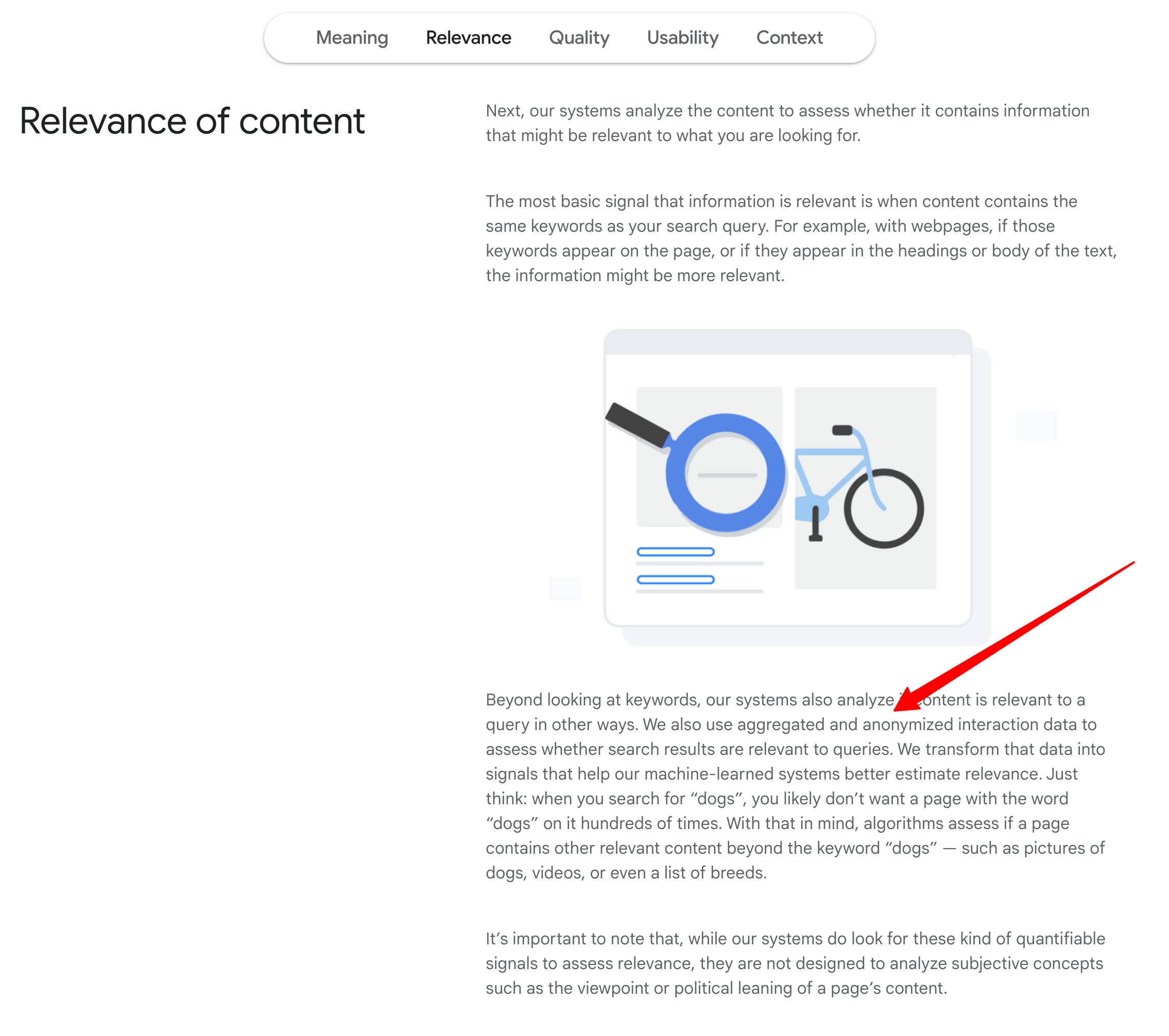 Données d'interaction Google