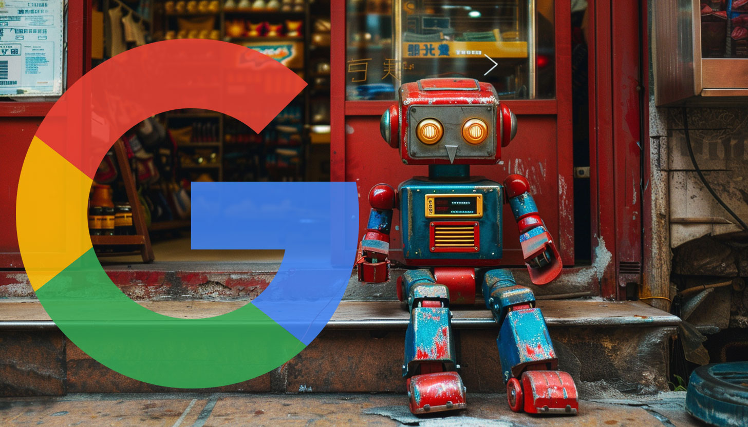 Robot Retail Store Google Logo