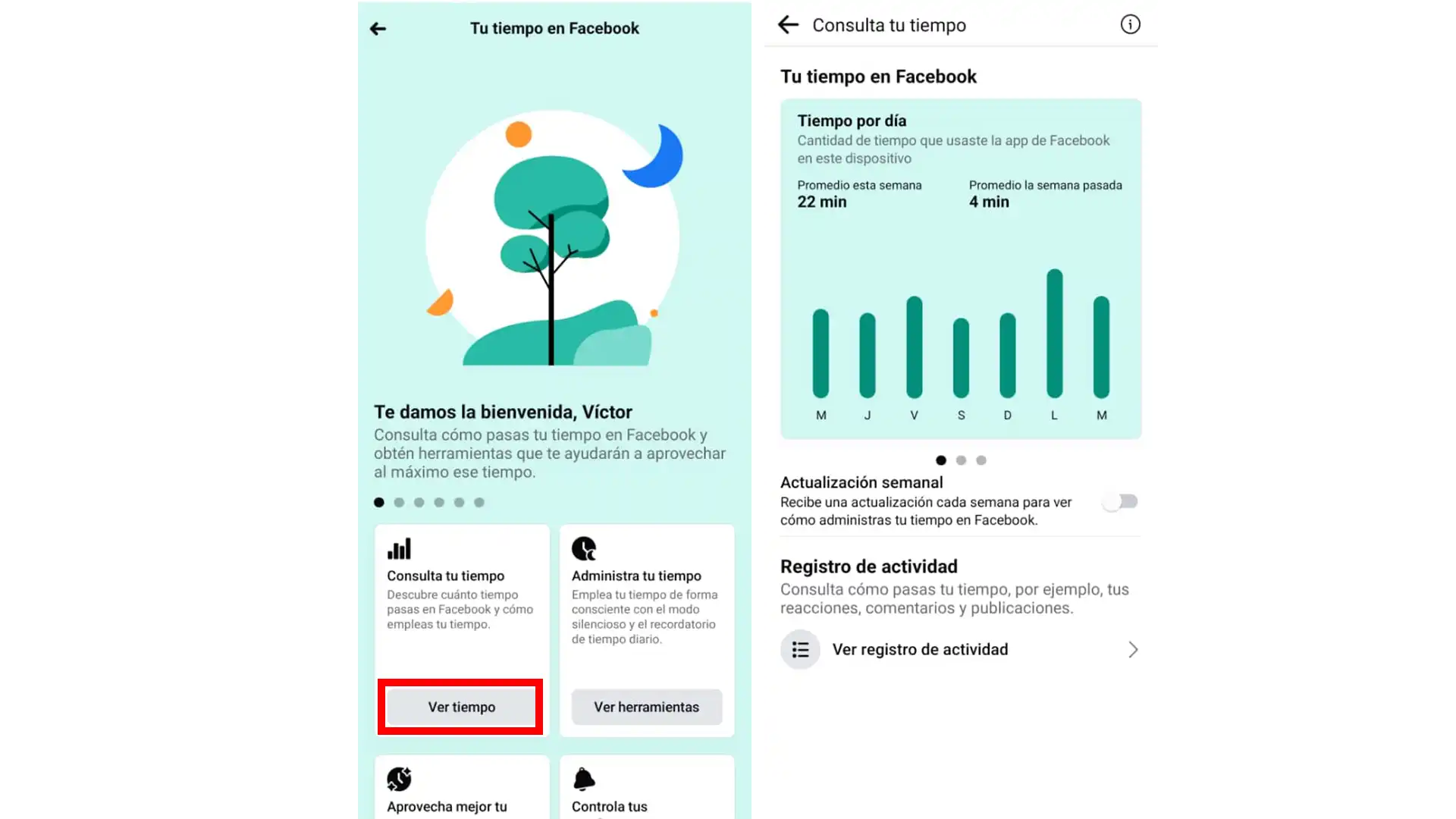 photo d'information de votre temps sur Facebook
