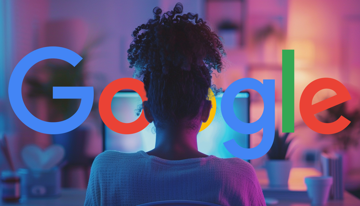 Woman Computer Google Logo