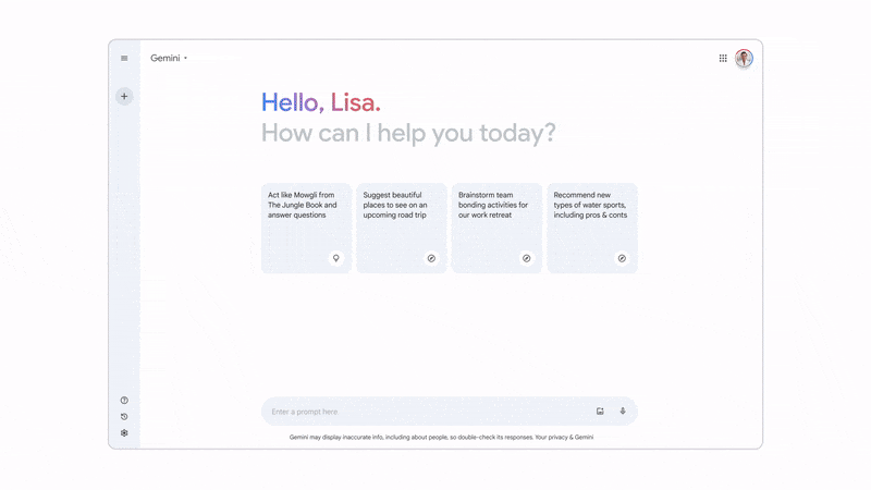 Liens vers le contenu associé à Google Gemini