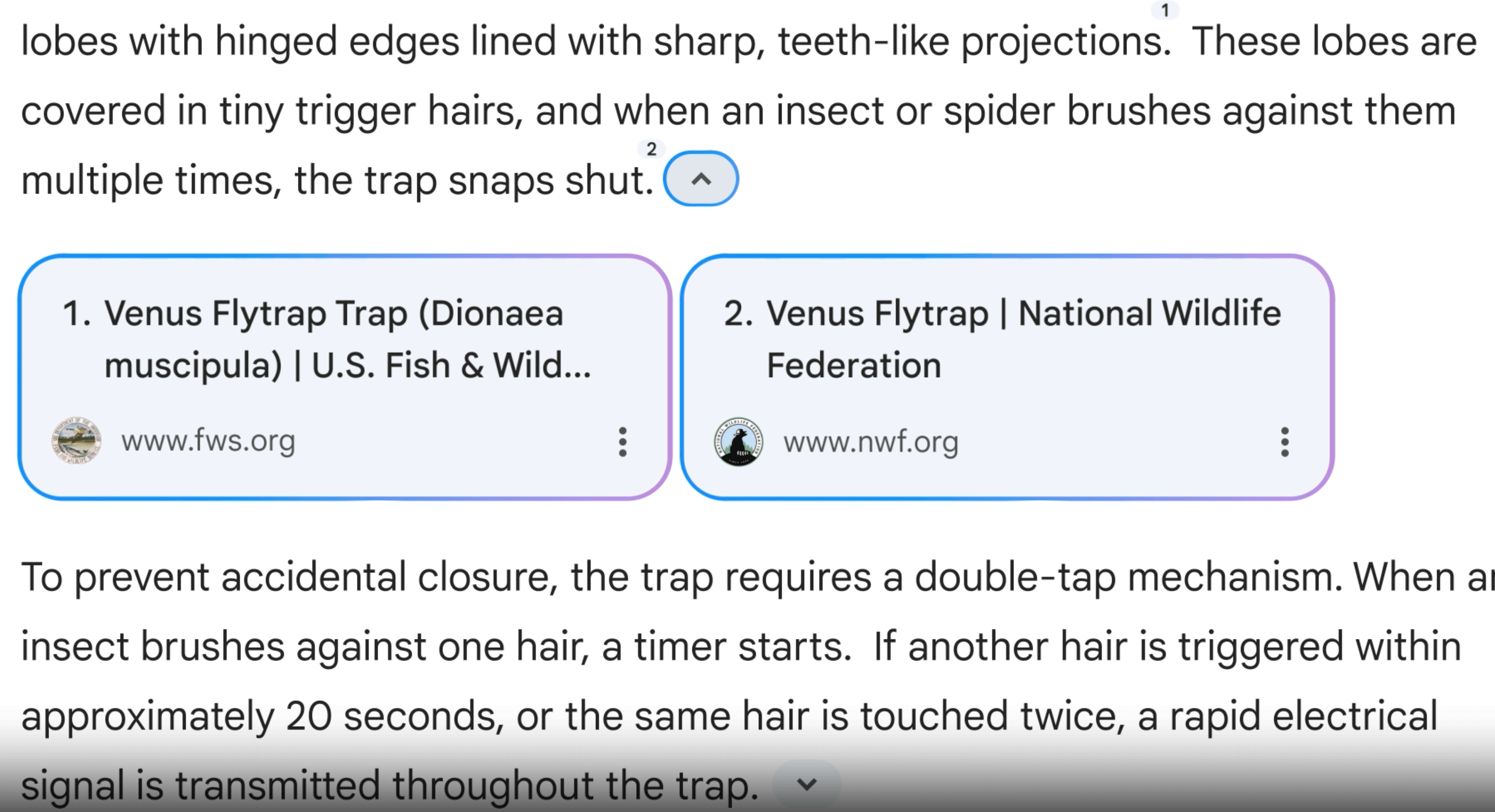 Liens vers le contenu associé à Google Gemini