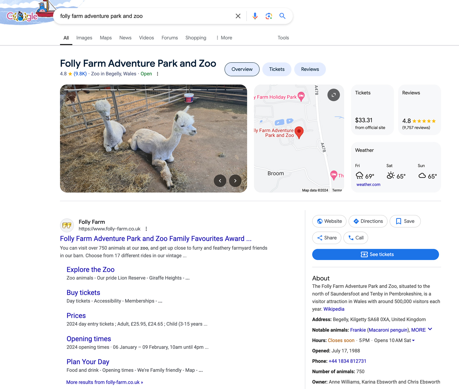 Conception de cartes de panneau de connaissances locales de Google