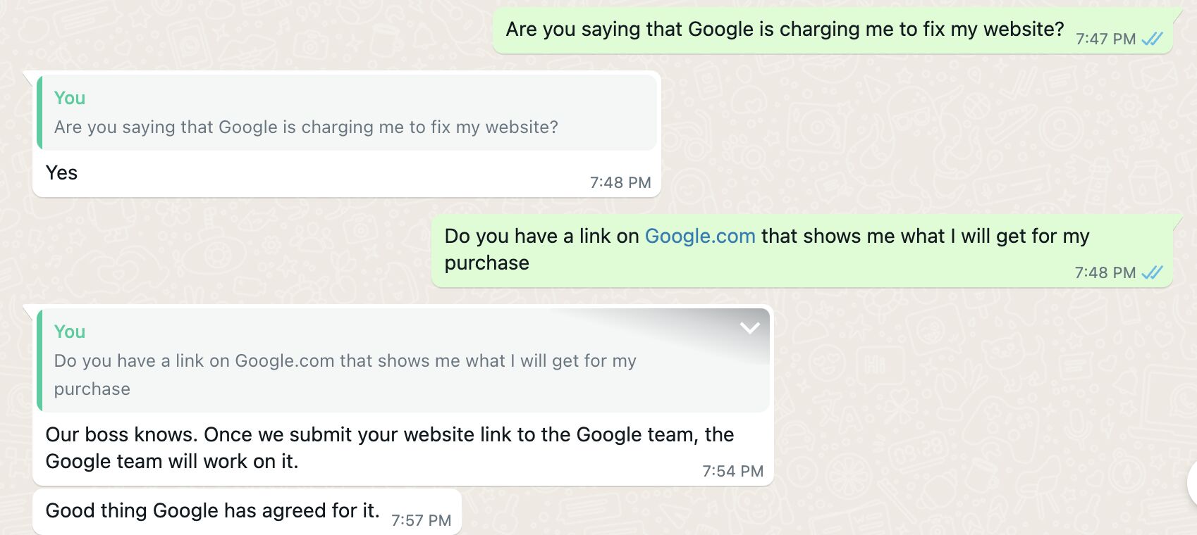 Arnaque au référencement payant sur Google