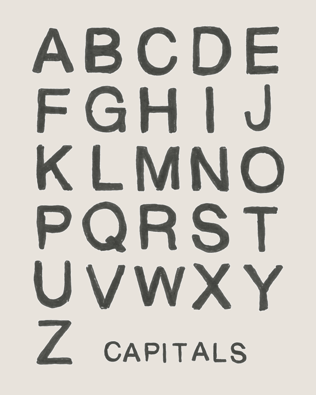 Jeu de lettres majuscules animé au rythme d'un battement de cœur