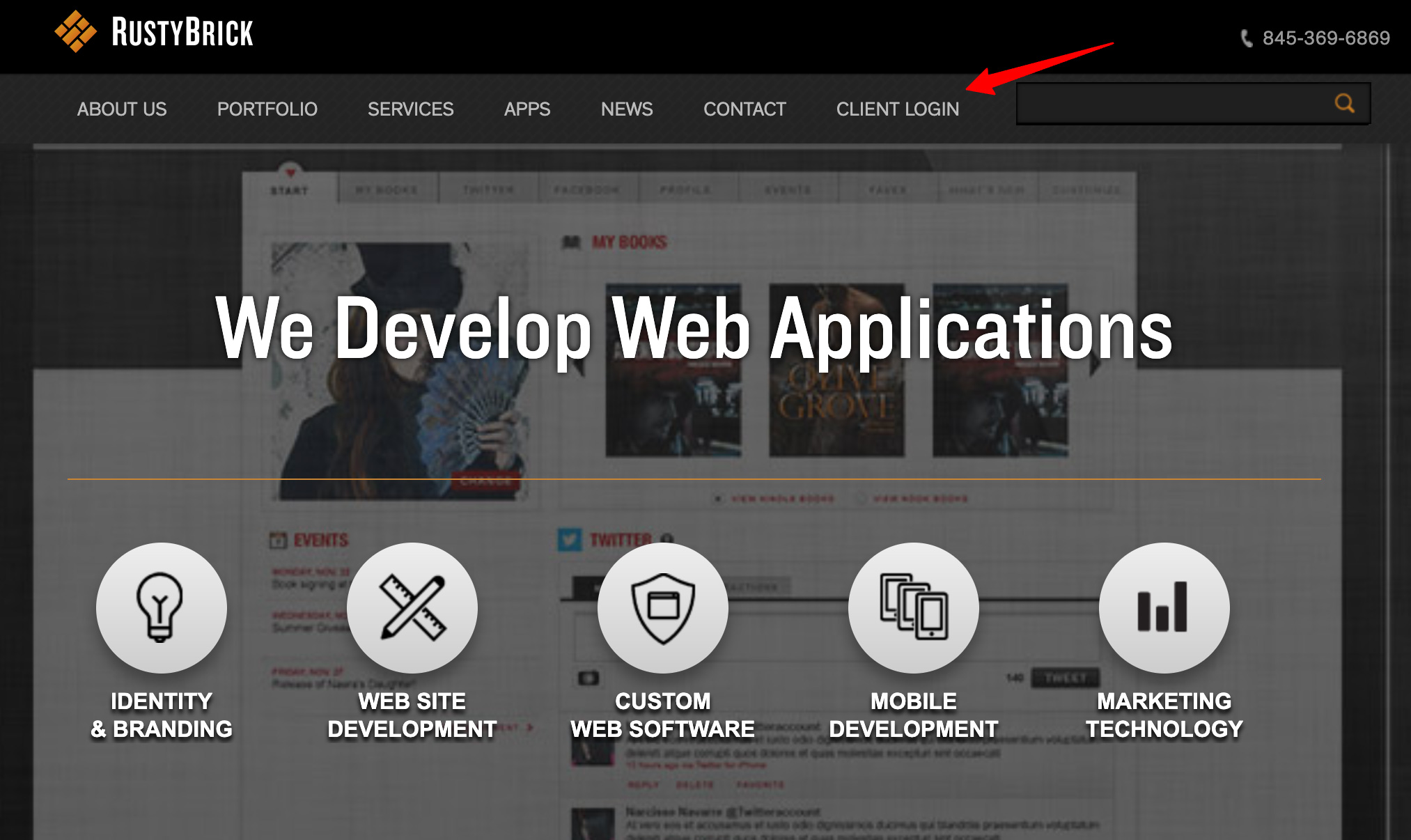 Connexion client du site Rustybrick