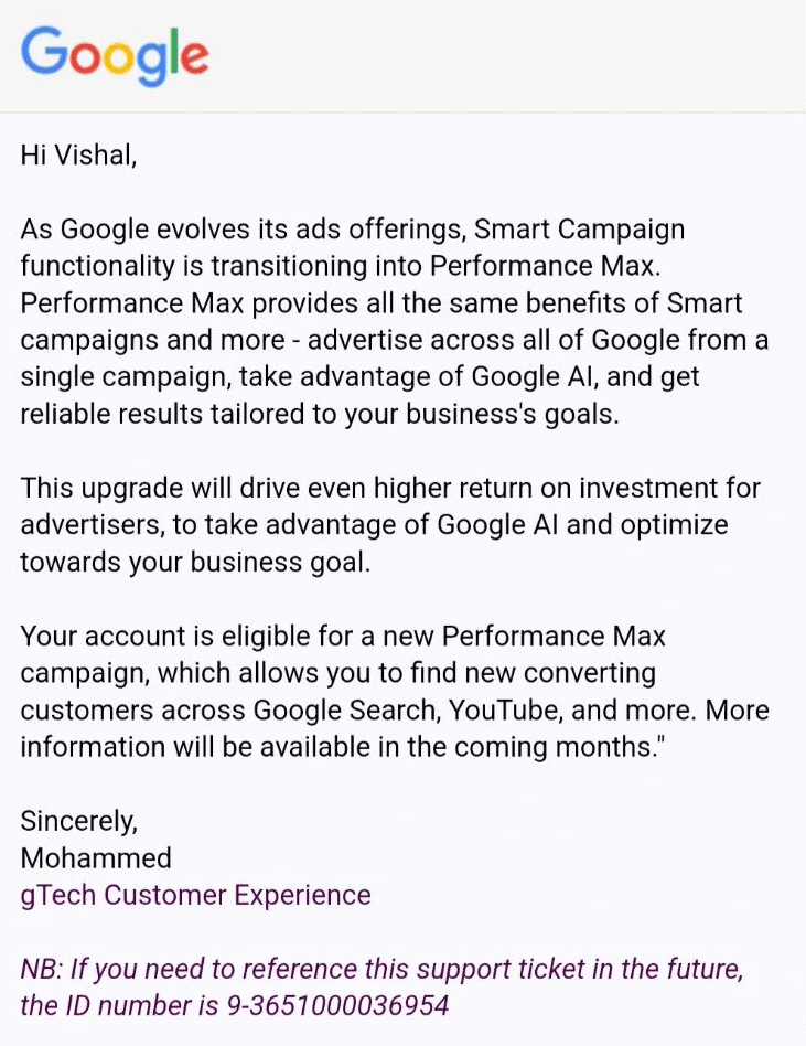 Les campagnes intelligentes de Google Ads disparaissent