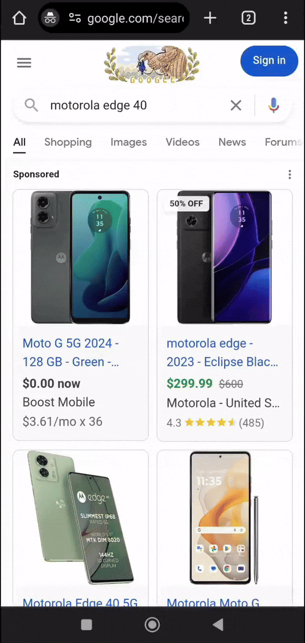 Annonces Google Shopping nombreuses