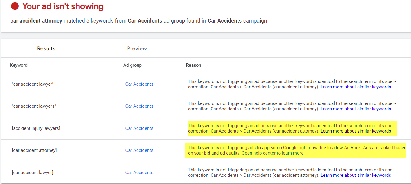 Avis relatif à Google Ads