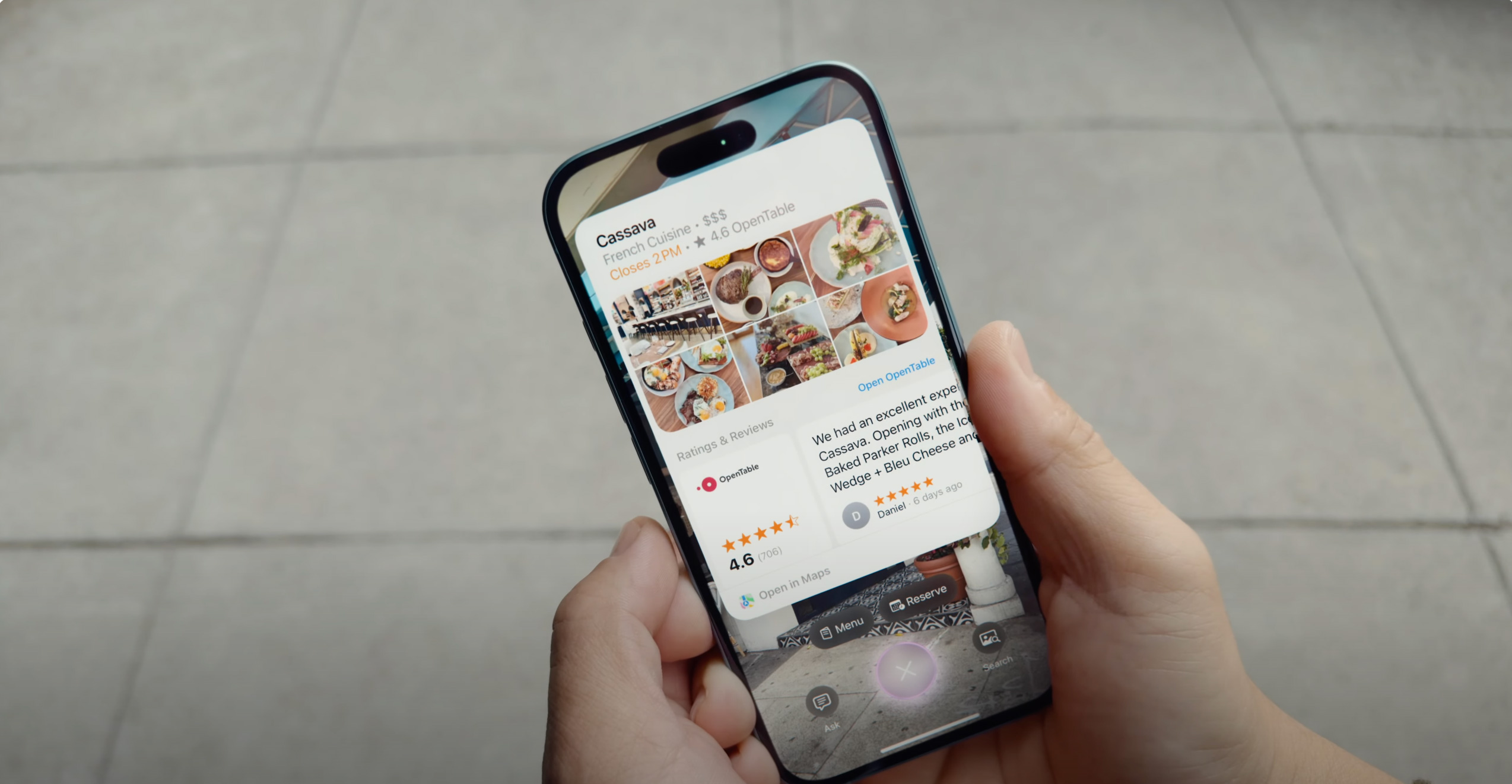 Caméra Apple Visual Intelligence Local2